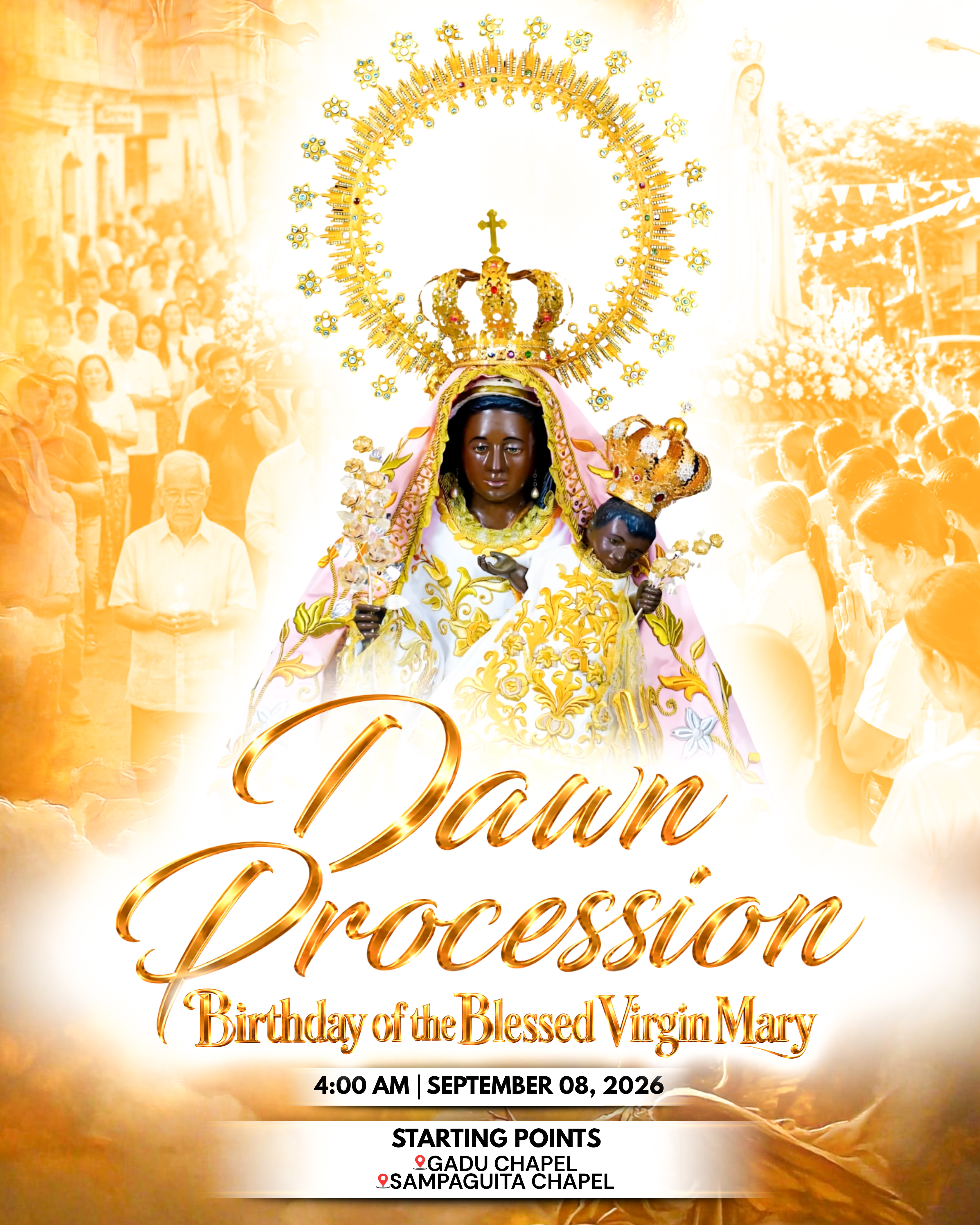 Holy Family Parish to Hold Dawn Procession for the Nativity of the Blessed Virgin Mary