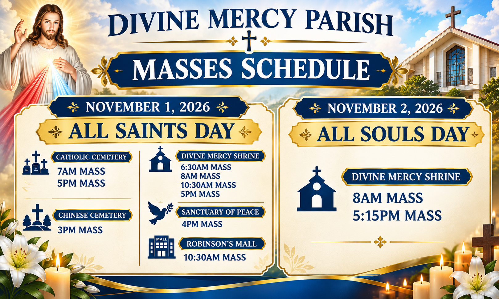 Solemnity of All Saints Day and All Souls Day