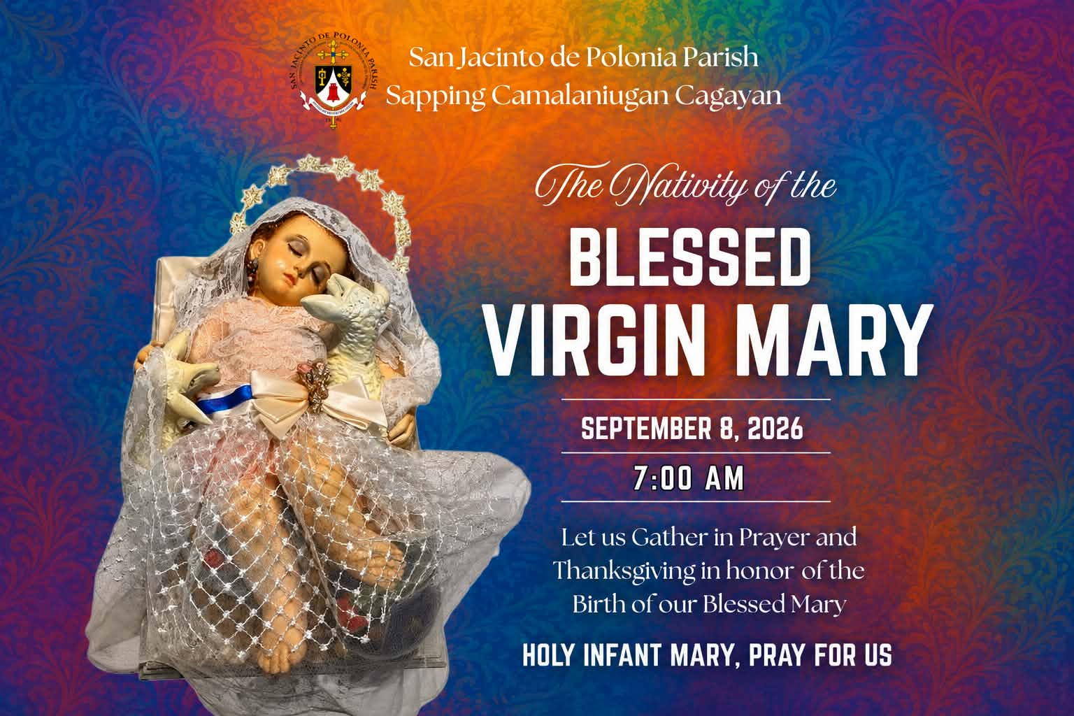 The Nativity of the Blessed Virgin Mary Schedule