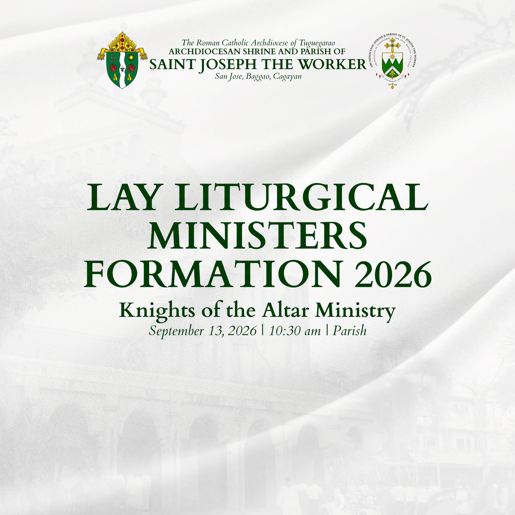Lay Liturgical Ministers Formation - Altar Servers