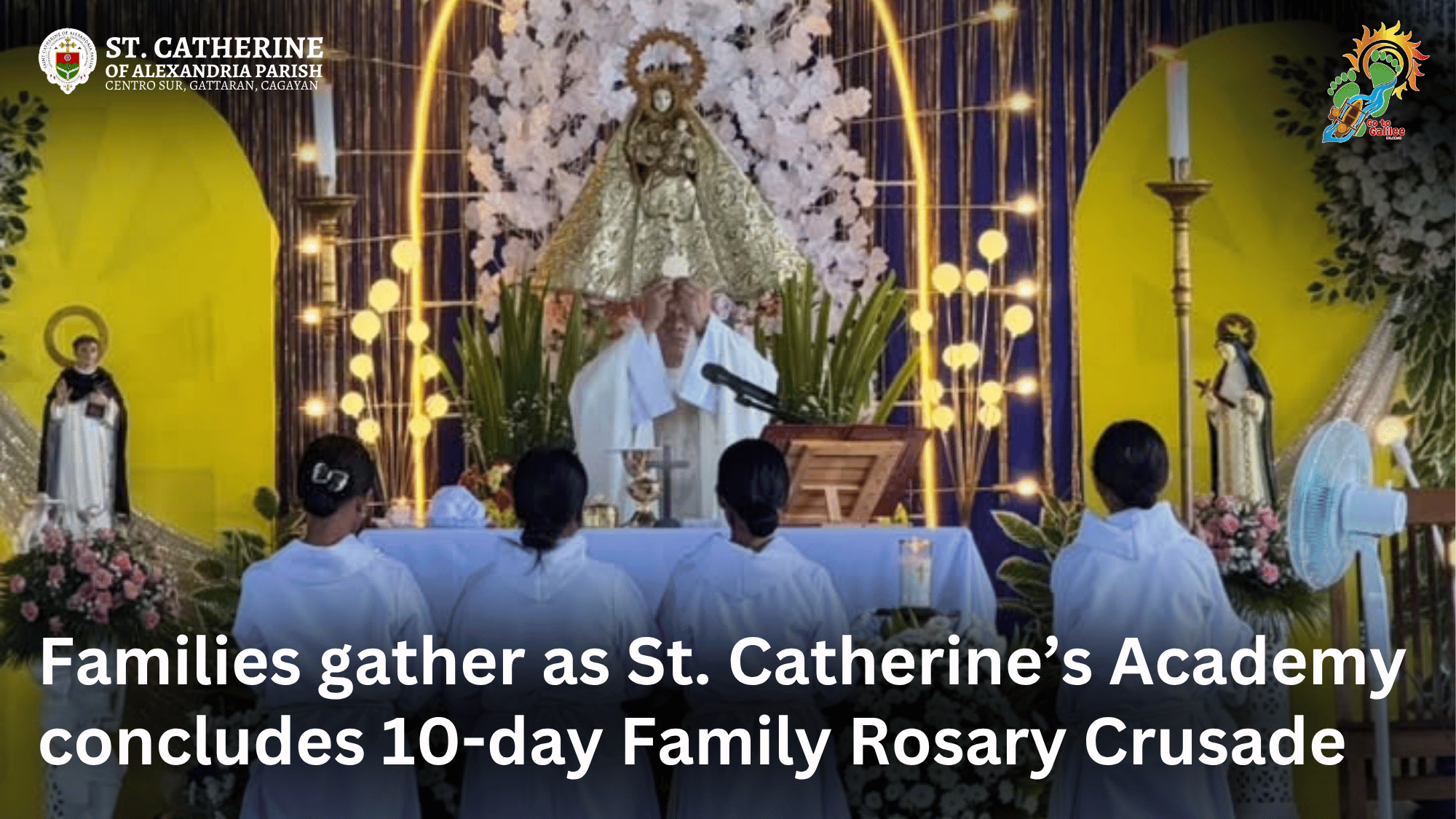 Families gather as St. Catherine’s Academy concludes 10-day Family Rosary Crusade