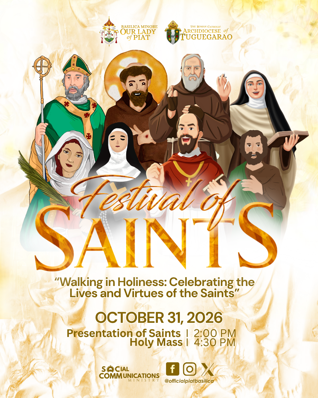 FESTIVAL OF SAINTS 2026